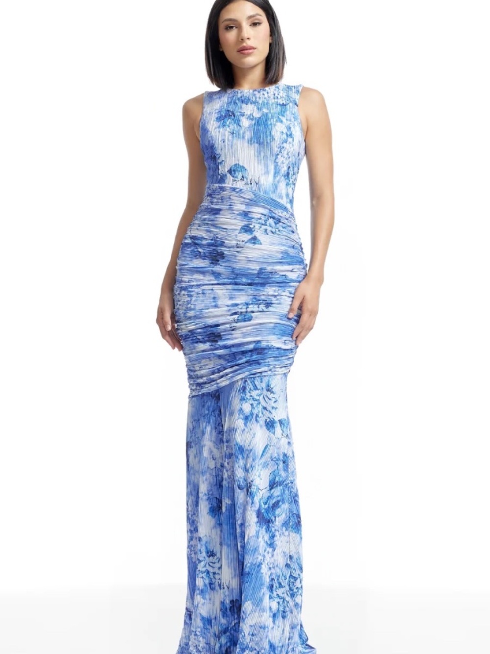 Dress the Population Violetta Dress in CERULEAN BLUE MULTI